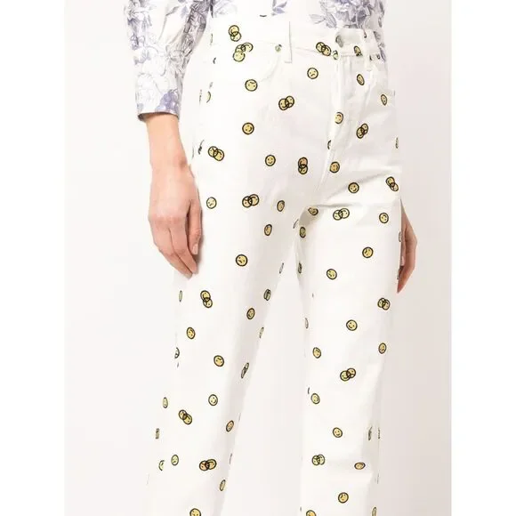 NWT Reformation Mixed Emotions High Rise Straight Leg Jeans in Vintage White 24